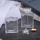 3 Oz Perfume Pocket Spray Bottle Empty Luxury Flat Square Fragrance Clear Pump Glass