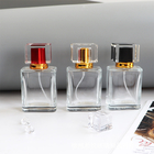 Clear 100ml Perfume Spray Bottle Cosmetic Packaging Luxury Unique Square Glass