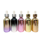 Electroplated Rose Gold Boston Round Bottle 30ml 60ml For Cosmetics