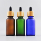 OEM ODM 30ml Amber Essential Oil Dropper Bottles With Bamboo Lid