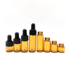 2ml 3ml 5ml Amber Essential Oil Dropper Bottles With Pipette Screw Top