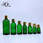 Personal Care Perfume Green Glass Dropper Bottles Screen Printing SGS