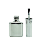 Electroplated Silver UV Gel Nail Polish Bottles With Brush Cap 10ml 15ml