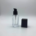 Luxury Square Empty Foundation Glass Lotion Bottles With Pump 15ml