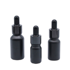 Recyclable Matte Black Glass Dropper Bottles 2oz Essential Oil Container