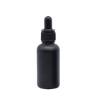 20ml 30ml 50ml Matte Black Glass Dropper Bottles For Essential Oi Eye