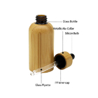 Wooden Lid Serum Boston Dropper Bottles 20ml 30ml 50ml Leak Proof