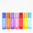 Small Reusable Colored Essential Oil Roller Bottles With Stainless Steel Ball