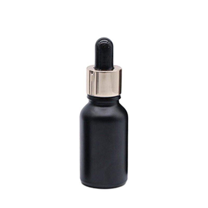 20ml 30ml 50ml Matte Black Glass Dropper Bottles For Essential Oi Eye