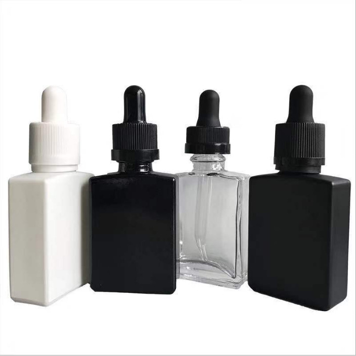 Essential Oil MSDS Cosmetic Dropper Bottles 30ml 50ml 100ml Square Shape